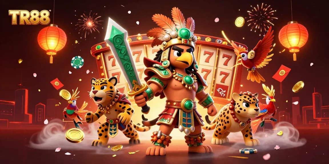 Experience the excitement of TR88 with vibrant 3D characters and dynamic casino elements.