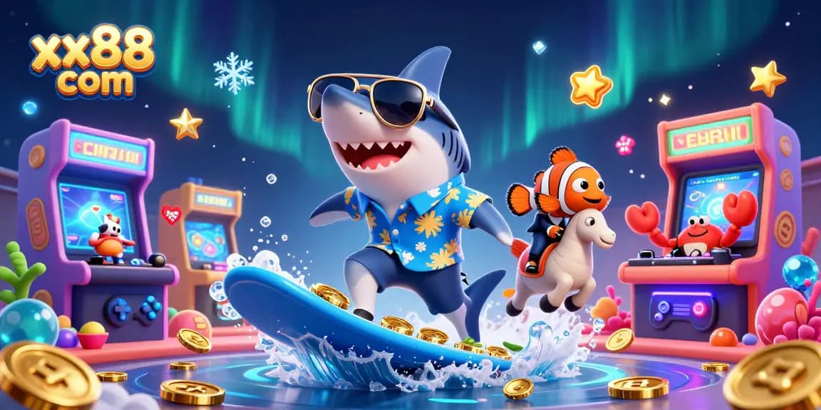 Experience thrilling action at xx88 com with vibrant gaming characters amidst a sea of gold coins.