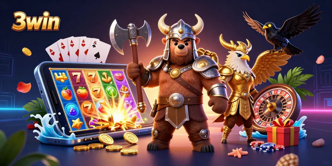 Engage with 3win slot games featuring vibrant Viking and Valkyrie characters.