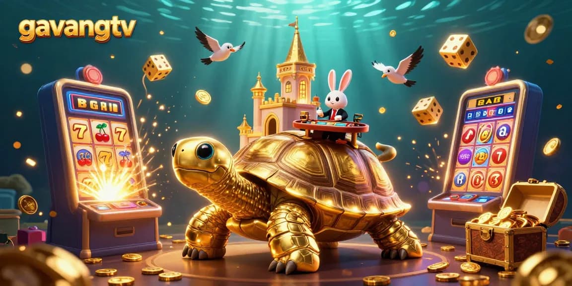 Play exciting games at gavangtv's lively casino with vibrant characters and jackpot elements.