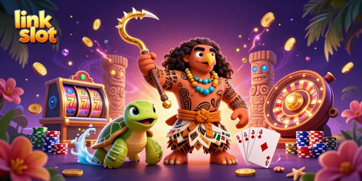 Hawk demigod gaya Maui dengan link slot di mesin permainan, menciptakan pengalaman kasino yang seru.