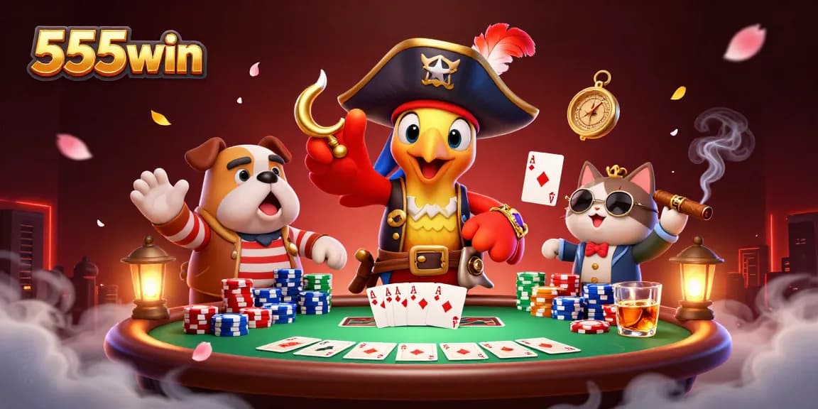 Engage in thrilling games at 555win's vibrant casino with lively characters and dynamic gameplay.