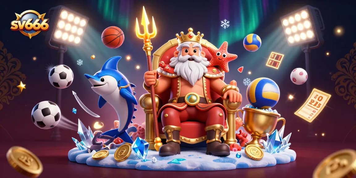 Engage with sv666 in an exciting online casino scene filled with sports action and vibrant characters.