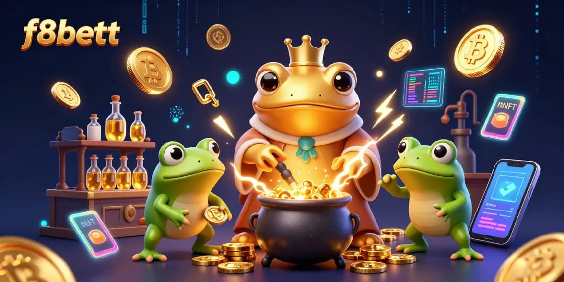 Experience f8bettt's magical casino world where a golden alchemist transforms metals into gold coins.