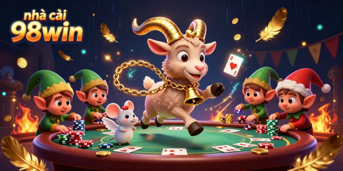 Experience exciting bets and thrilling games at nhà cái 98win with playful casino characters.
