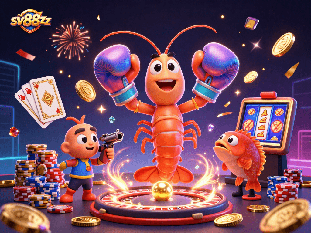 Experience thrilling moments with sv88zz as vibrant characters come alive in a dazzling casino scene.
