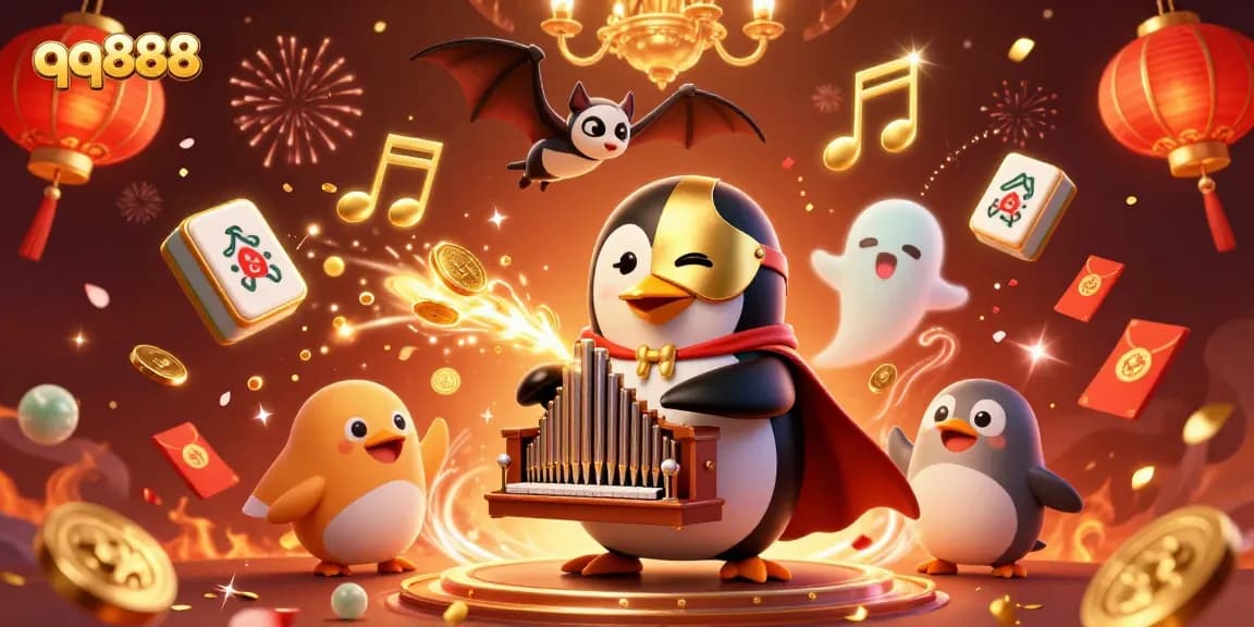 Experience thrilling bets at qq888, where 3D cartoon characters celebrate with golden coins and vibrant elements.