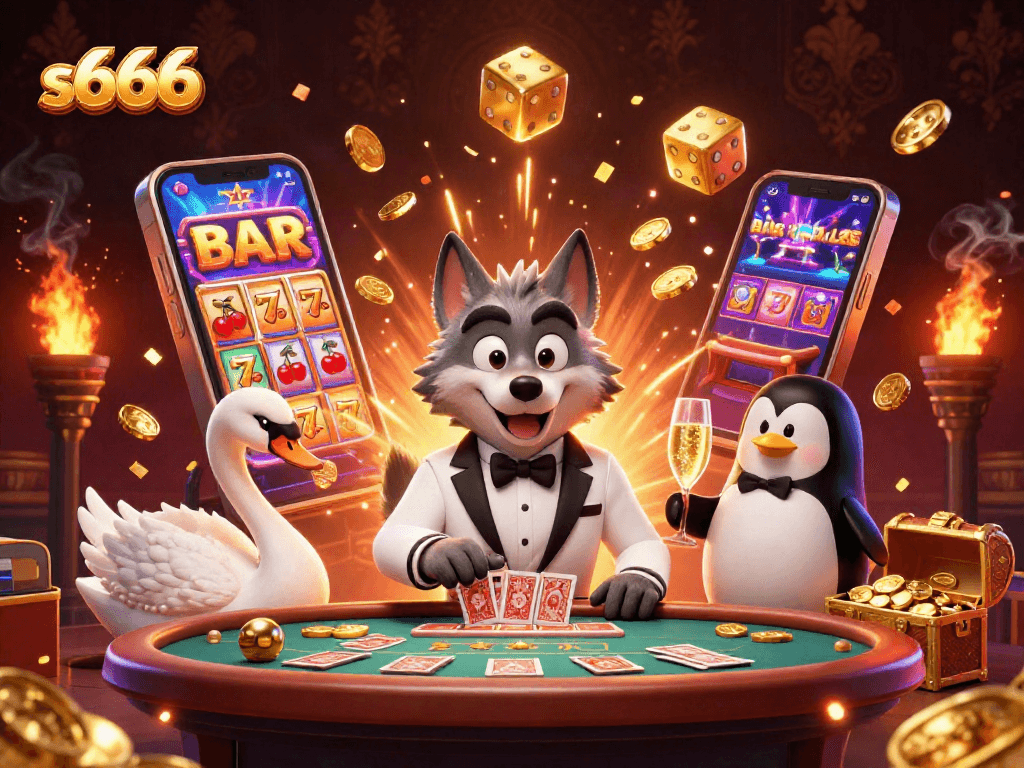 Experience exciting gameplay at s666 with vibrant casino characters and dynamic game elements in action.