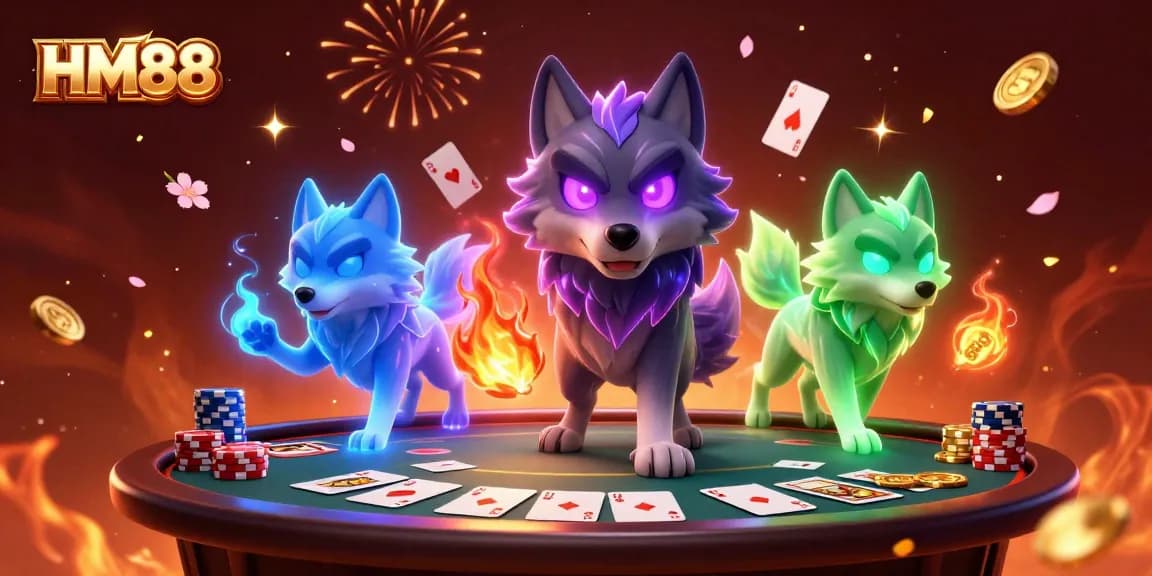 Engage with HM88's vibrant casino scene showcasing exciting poker action and immersive gameplay.