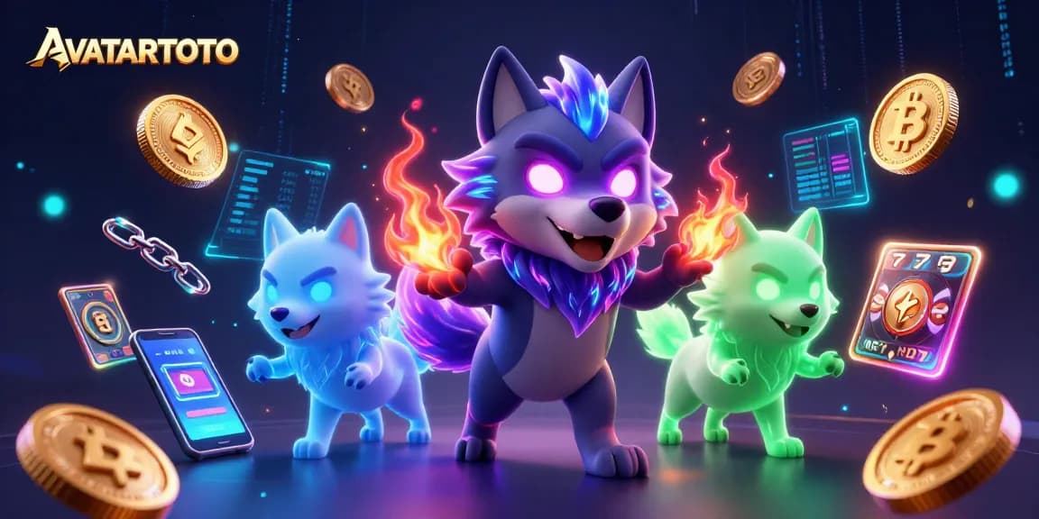 Experience AVATARTOTO's thrilling gaming adventure with animated wolves and dynamic slot elements.