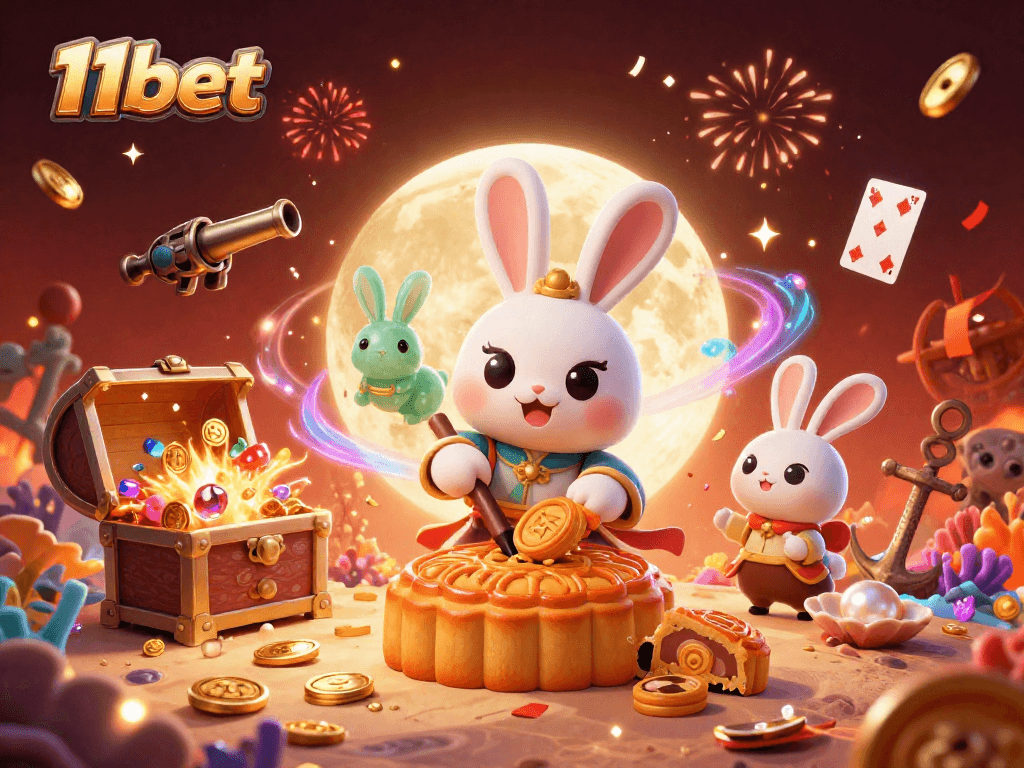 Engage with 11bet's unique casino experience featuring a vibrant 3D illustration.