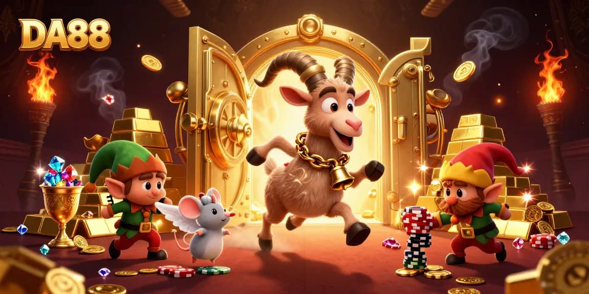 DA88 captures the fun as Krampus hosts a holiday casino filled with festive chaos.