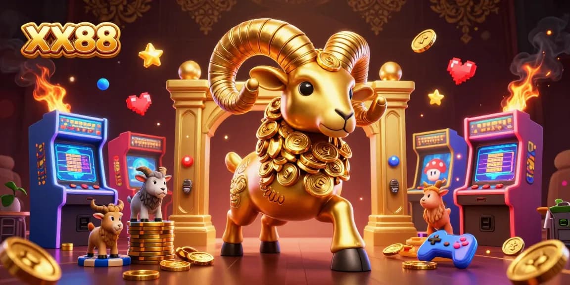 Experience thrilling slots action with the XX88 golden ram at the gates of jackpots