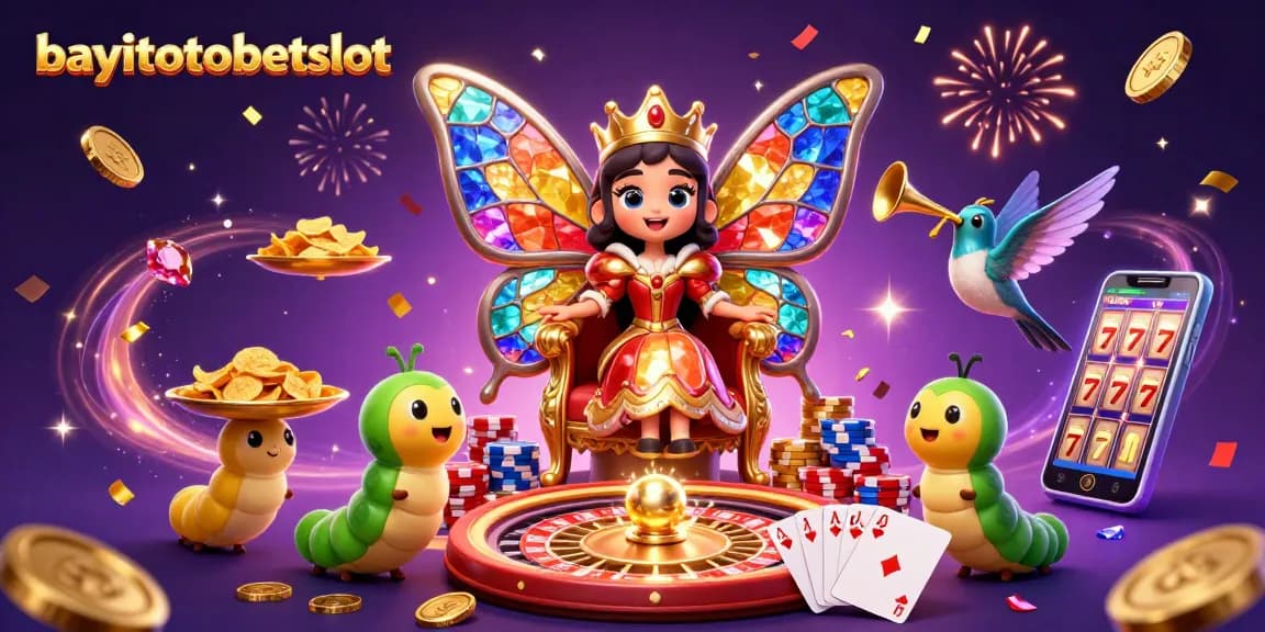 Experience thrilling gameplay at bayitotobetslot with a vibrant 3D illustration featuring lucky elements.