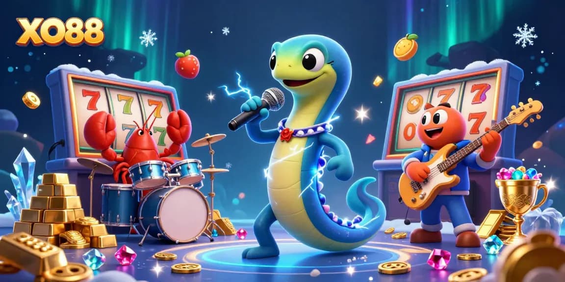 Join the thrilling adventure of XO88 featuring a DJ electric eel and underwater casino action packed with slot reels.