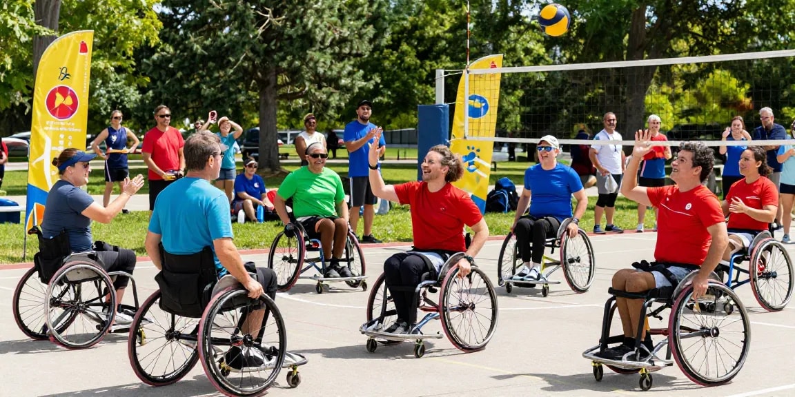 DRAGON222 event showcasing empowered athletes with disabilities participating in adaptive sports activities, highlighting community spirit.