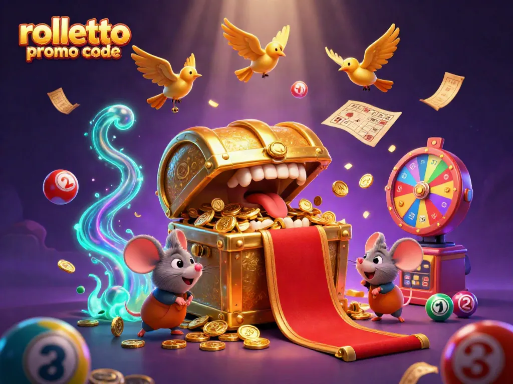 Experience the excitement of the rolletto promo code as adventurer mice explore the treasure lured by vibrant casino elements.