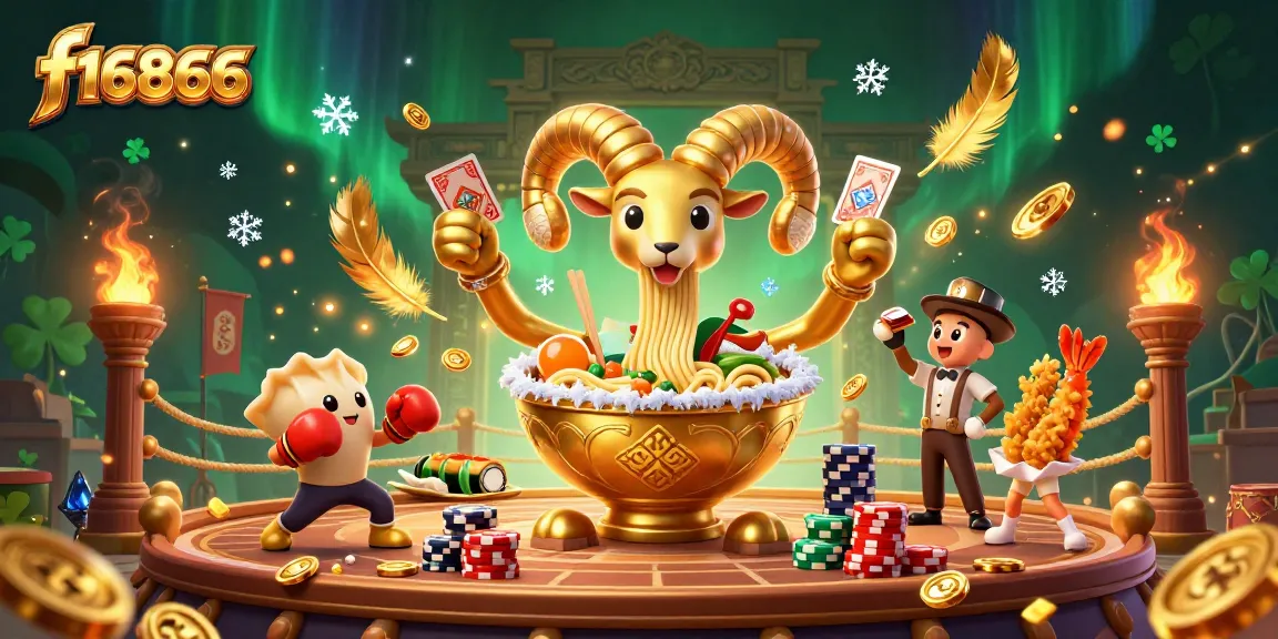 Experience immersive gaming with f16866's dynamic casino scene filled with vibrant characters and elements.