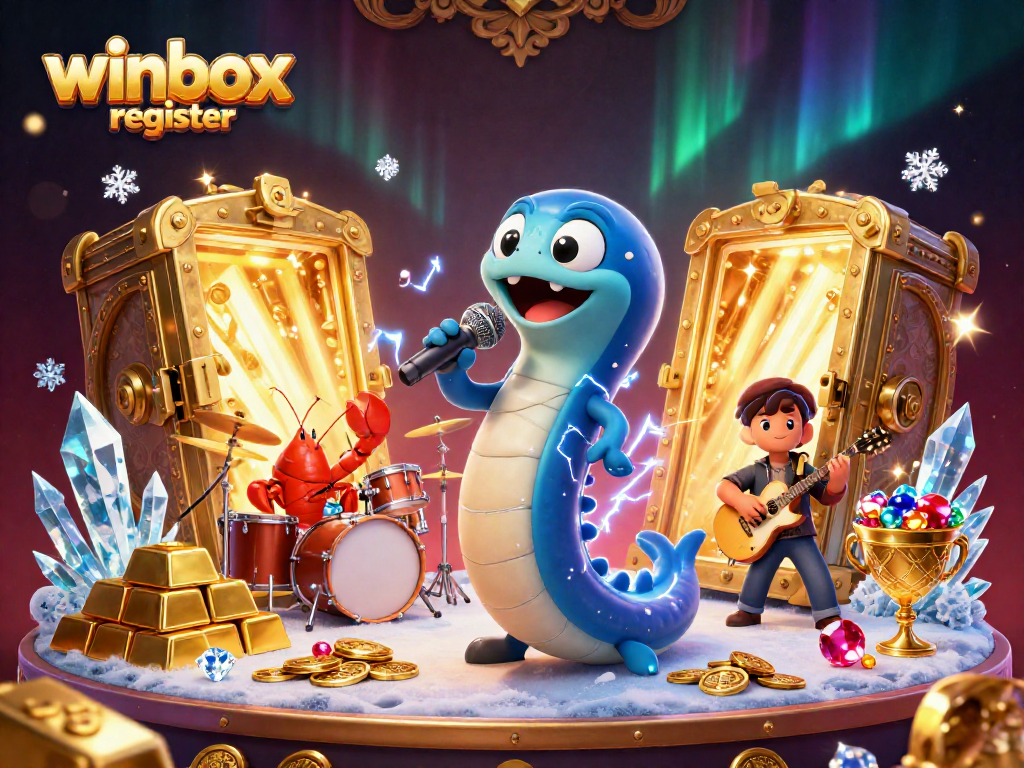 Join the excitement of winning at winbox register with a vibrant 3D casino-themed underwater scene.