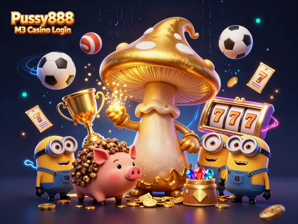 Engage in thrilling gameplay with Pussy888 M3 Casino Login, featuring vibrant characters and rich elements.