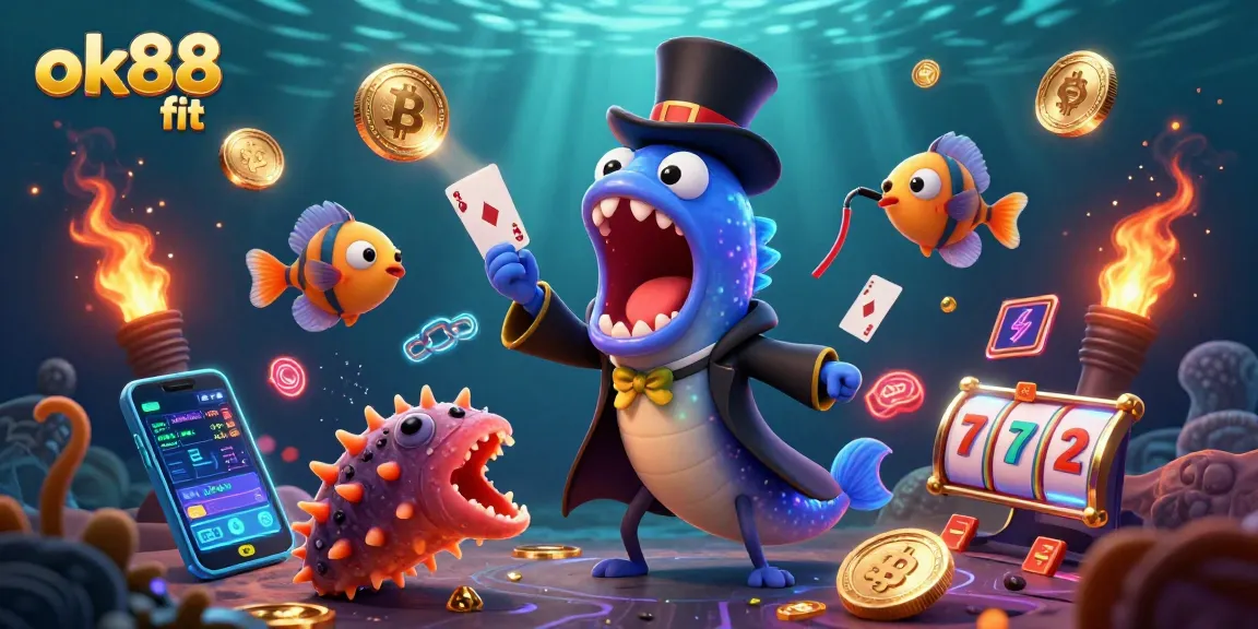 Experience thrills with ok88 fit as a glowing deep-sea casino scene comes alive with magical card tricks.