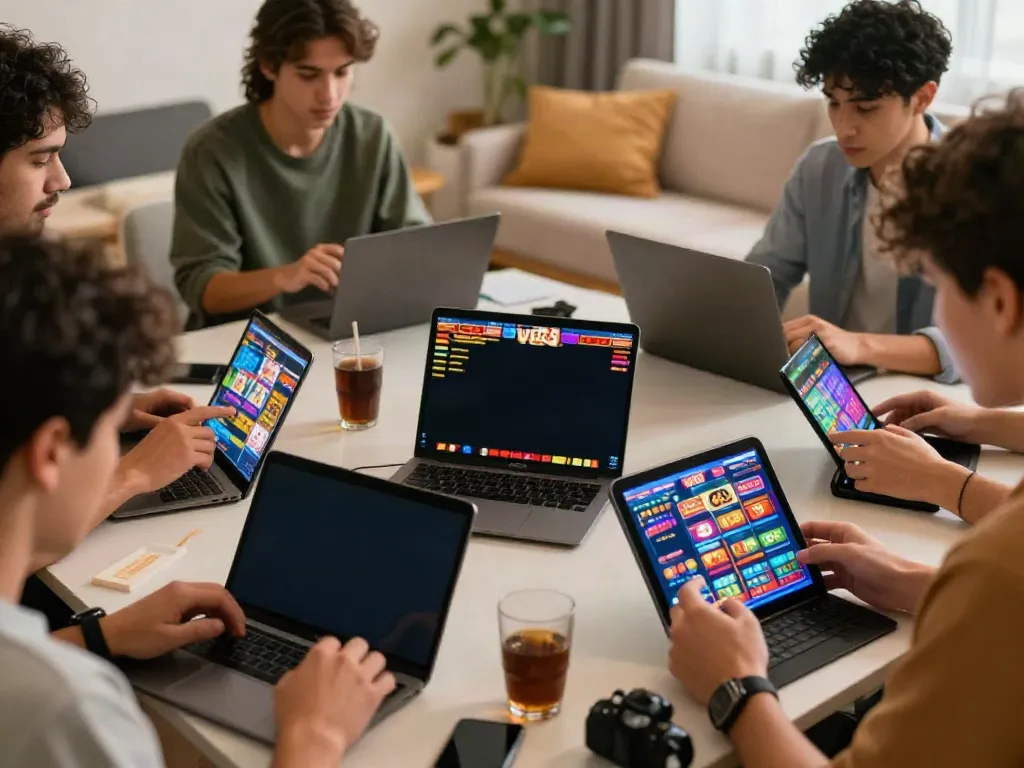 Online betting experience at vin88 with players engaged in sports betting and casino games.