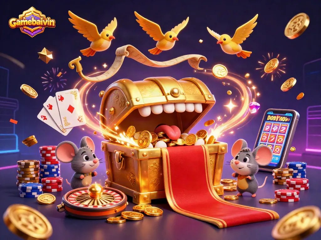 Engage with thrilling gameplay at gamebaivin featuring a vibrant casino scene brimming with excitement.