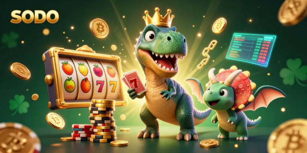 SODO transforms the gaming experience with a vibrant casino scene featuring unique characters in a card game.