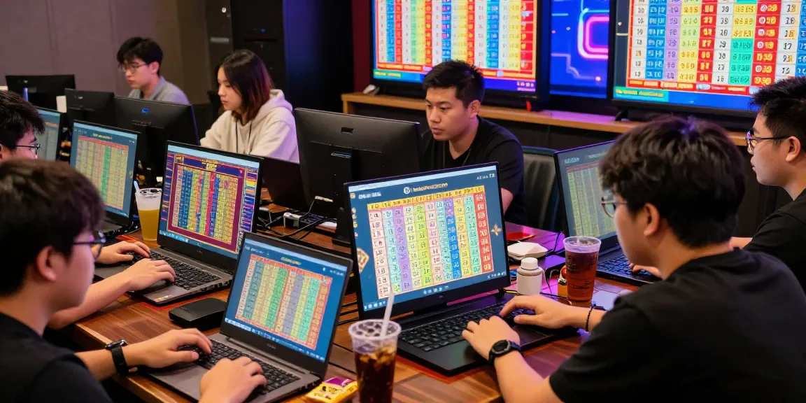 Players engaging with Link Alternatif Togel88 lottery numbers on laptops, reflecting the excitement of online gambling.