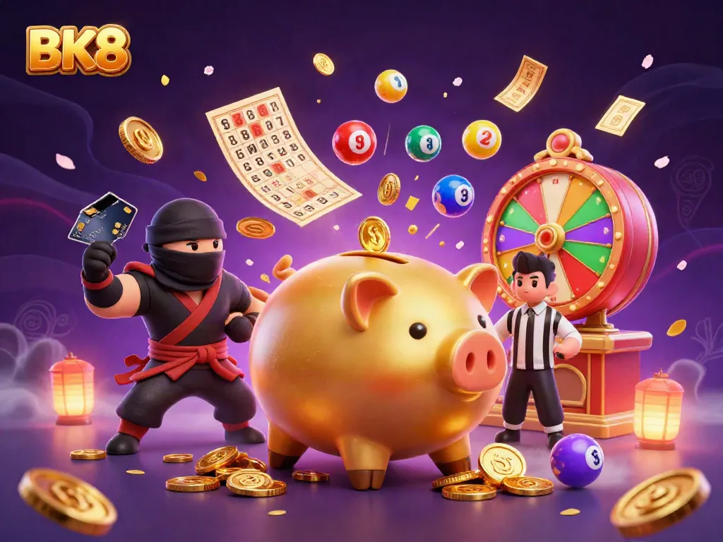 Engage with BK8's thrilling casino experience featuring dynamic characters and vibrant game elements.