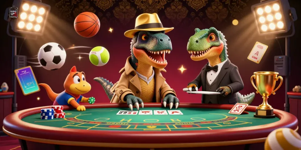 Experience fabric UPF testing at a vibrant casino with dynamic characters and exciting game elements