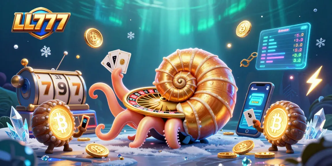 Experience thrilling gameplay with LL777, featuring a stunning 3D nautilus roulette and vibrant casino elements.