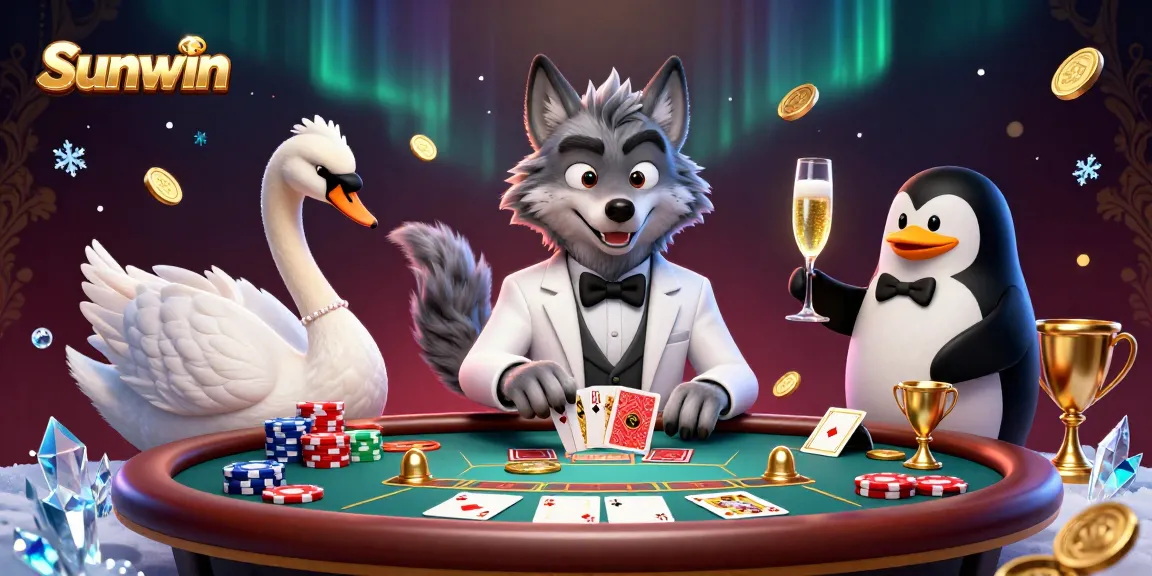 Experience thrilling poker games at Sunwin with captivating characters and vibrant casino elements.