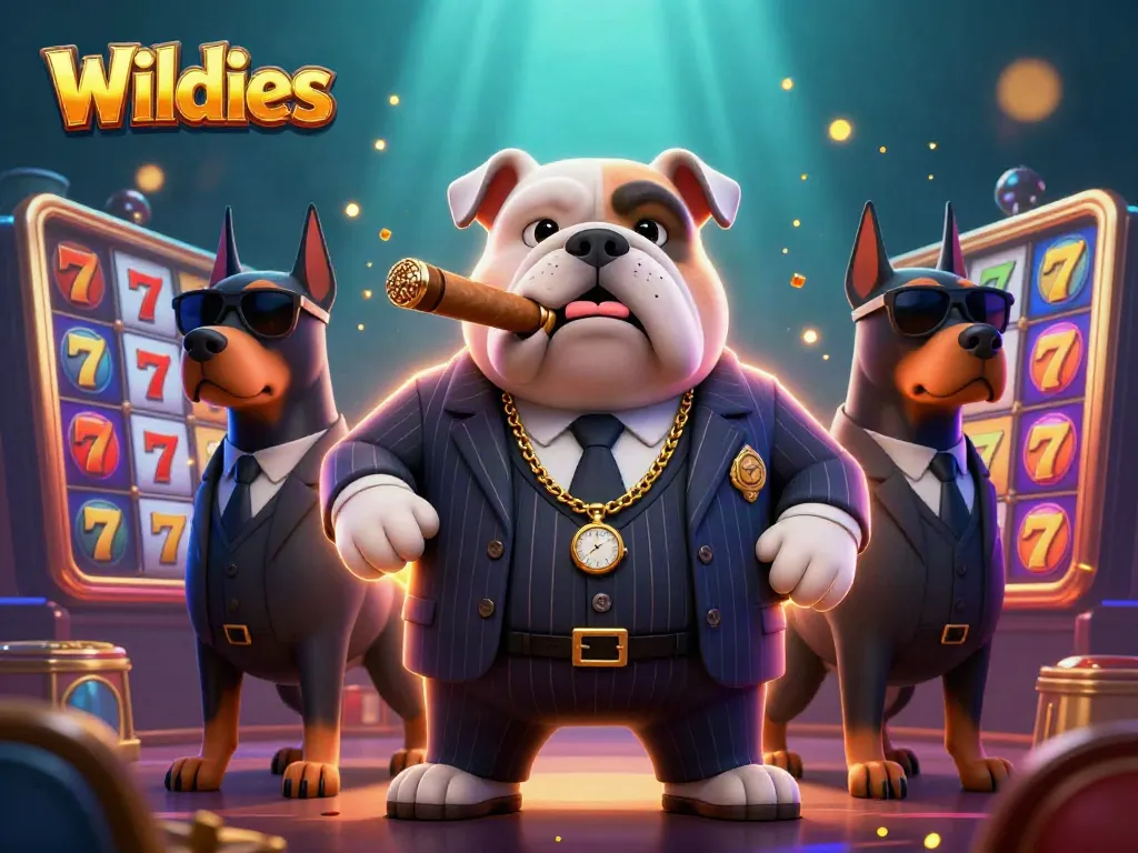 Win big at Wildies Casino with this vibrant 3D illustration capturing energetic slot action.