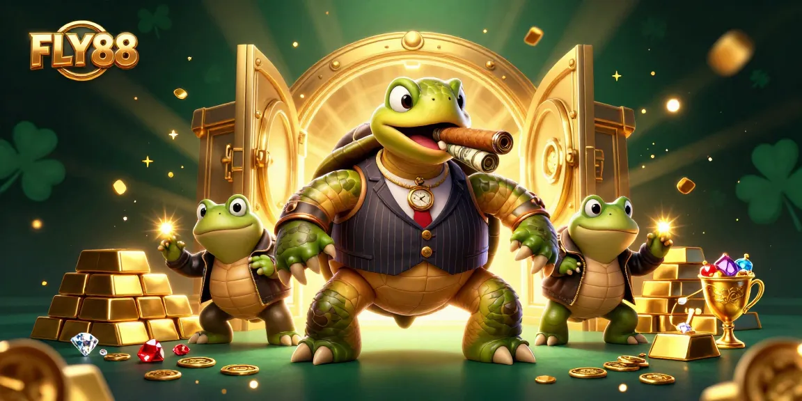 Experience the excitement of FLY88 with dynamic gaming characters in a dazzling casino scene.