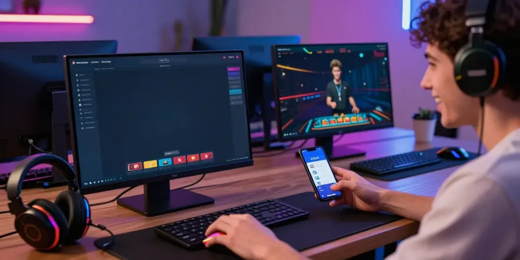 User enjoying the interactive H19 online gaming experience on their laptop, showcasing vibrant graphics and live dealer interaction.