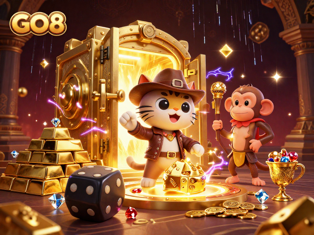 Experience thrilling gaming at GO8 with treasure-filled adventures and exciting casino elements.