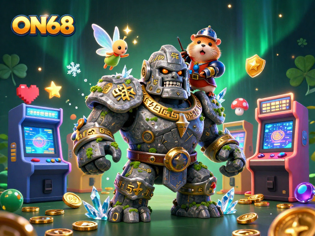 Experience ON68's vibrant casino adventure with magical characters and dynamic gaming elements.
