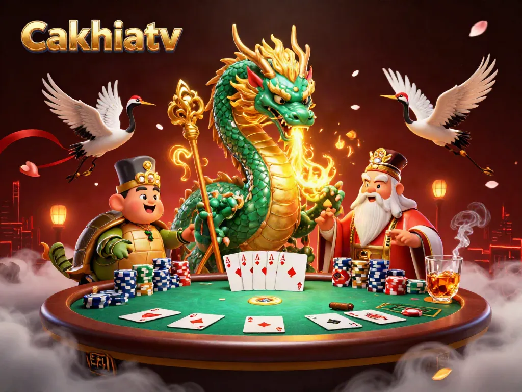 CakhiaTV scene featuring dynamic characters and rich gambling elements in a vibrant casino setting.
