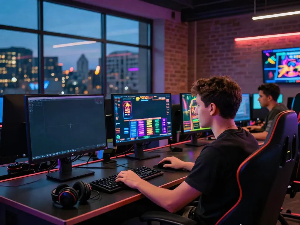 Exciting non UK casino gaming experience with vibrant graphics and urban atmosphere.