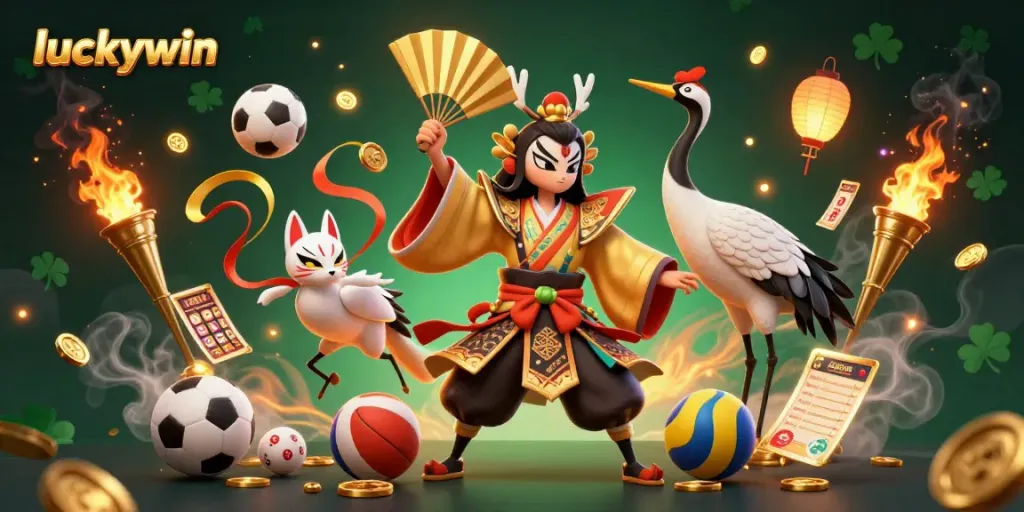 Experience thrilling jackpot action with luckywin featuring dynamic characters and vibrant casino elements.