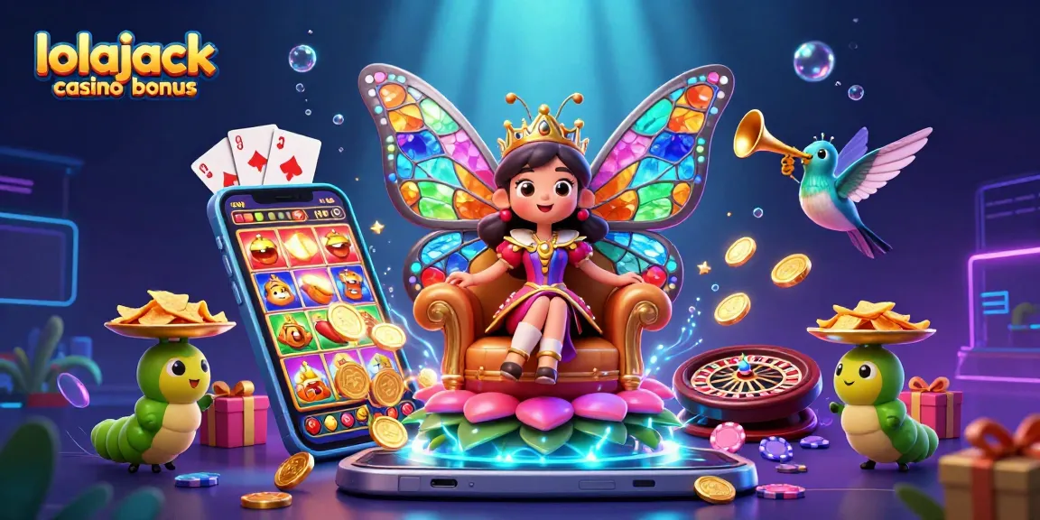 Experience the excitement of lolajack casino bonus with vibrant gaming elements and animated characters.