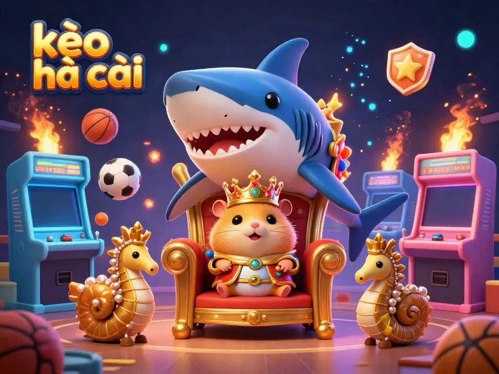 Play with kèo nhà cái in a vibrant 3D sports betting scene featuring unique characters and casino game elements.