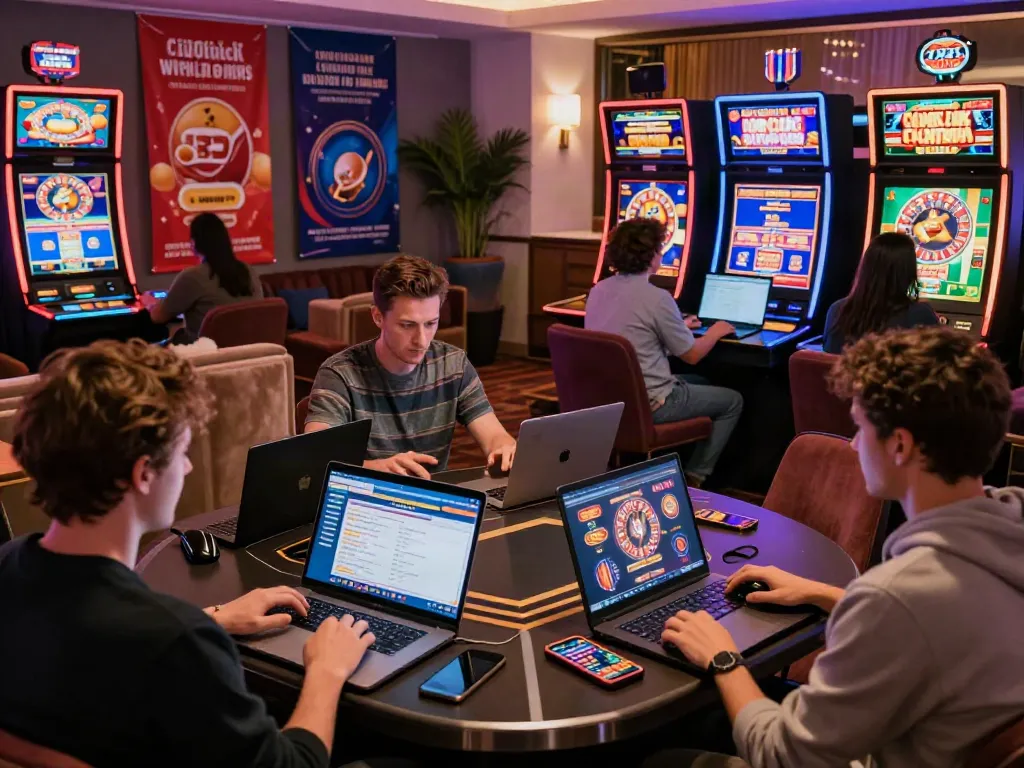 Exciting online gaming scene featuring players exploring non UK casino options with vibrant promotions and a welcoming atmosphere.