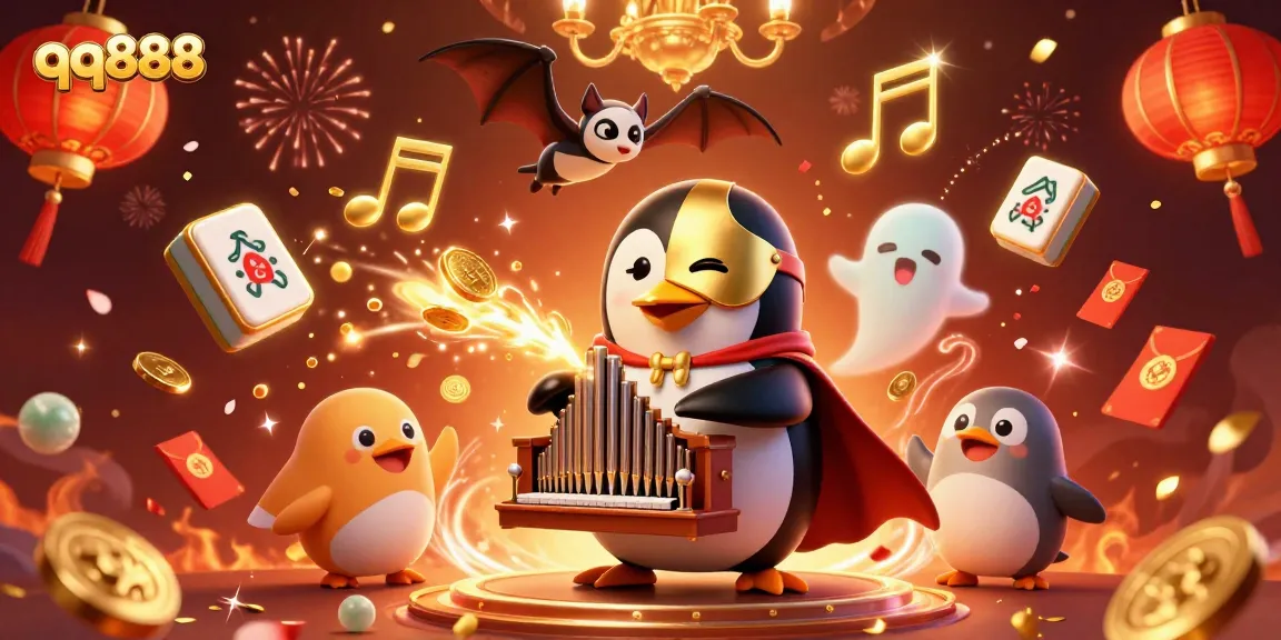 Experience thrilling bets at qq888, where 3D cartoon characters celebrate with golden coins and vibrant elements.