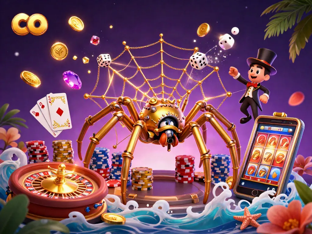 Engage with co at exciting credit card casinos, featuring a steampunk spider webbing bonuses and action!