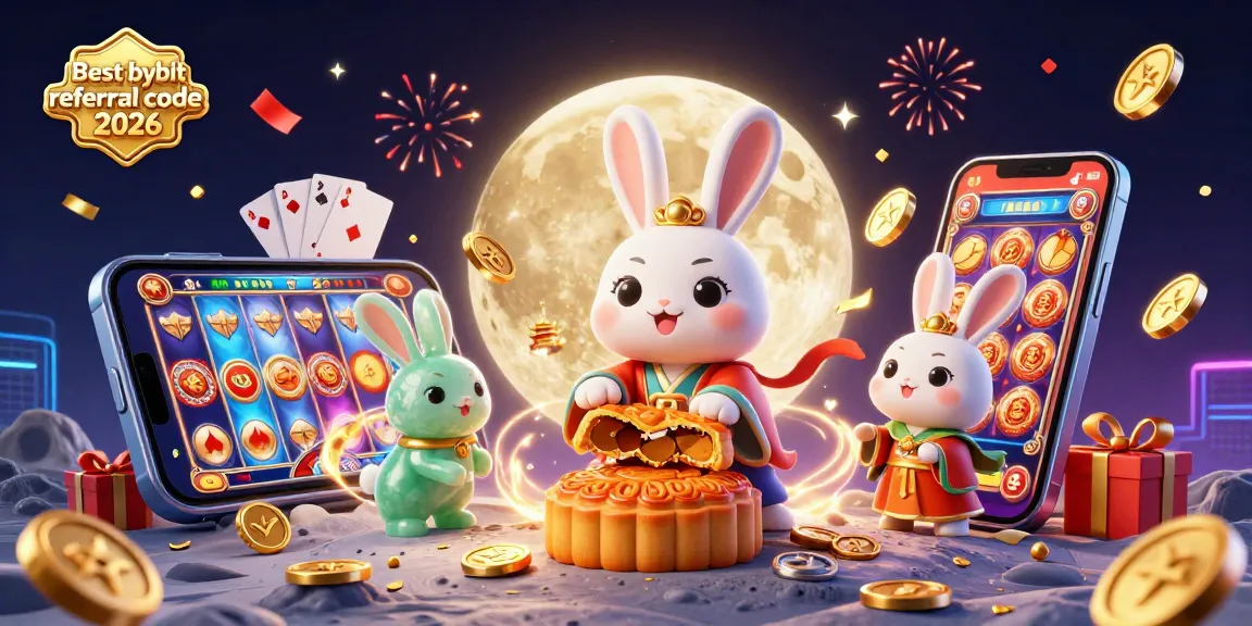 Engage with the Best bybit referral code 2026 visually in a vibrant 3D casino-themed illustration.
