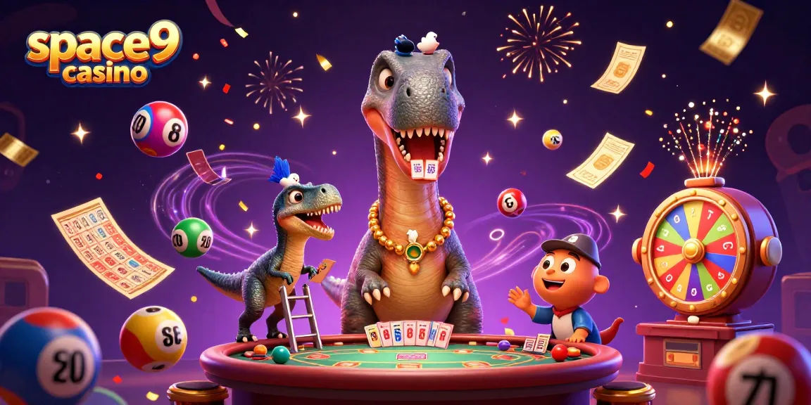 Experience the joy of gaming at space9 casino with vibrant 3D characters and dynamic elements.
