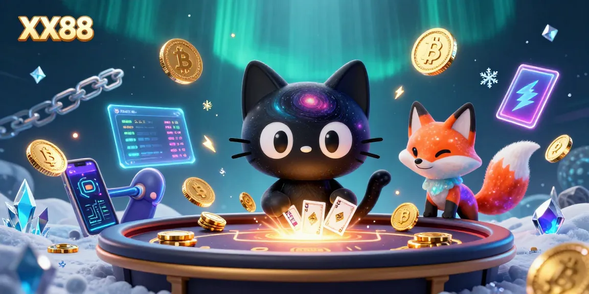 Experience thrilling gameplay at XX88's cosmic casino with a black hole cat and nebula fox.