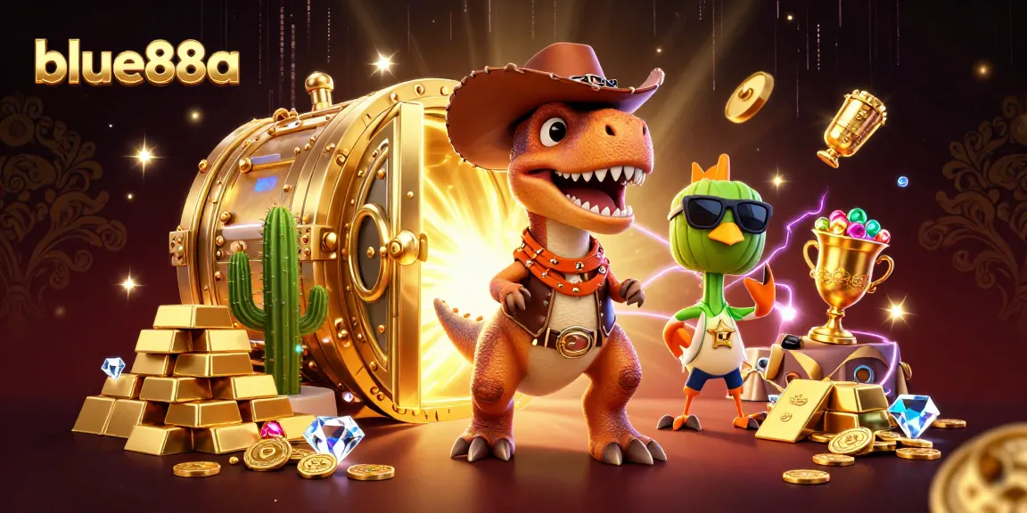 Experience winning strategies at blue88a with a vibrant 3D casino scene featuring engaging characters and dynamic elements.